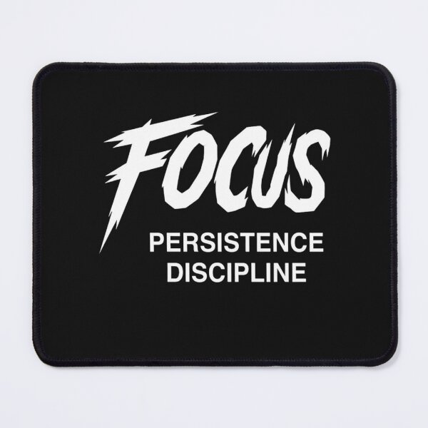Item preview, Focus Persistence Discipline Distressed Typography Design designed and sold by GiggleInkTees.
