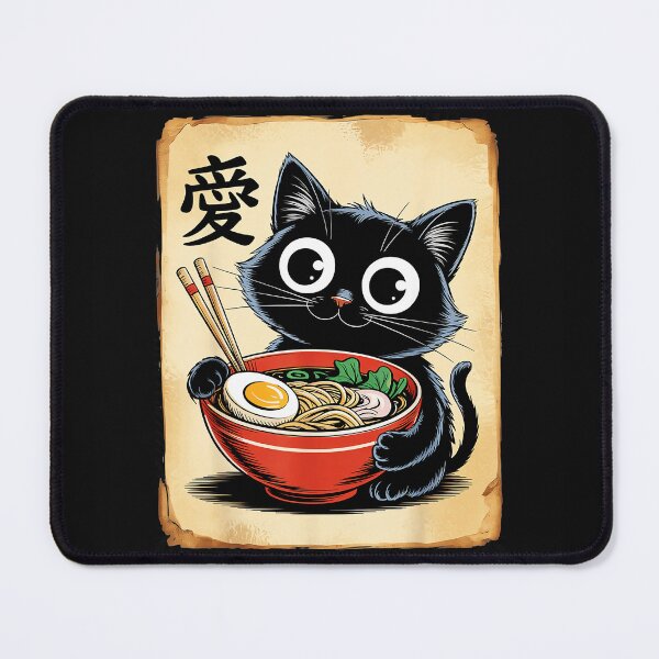 Item preview, Love Black Cat Ramen Japanese Food designed and sold by AmaXONIC.