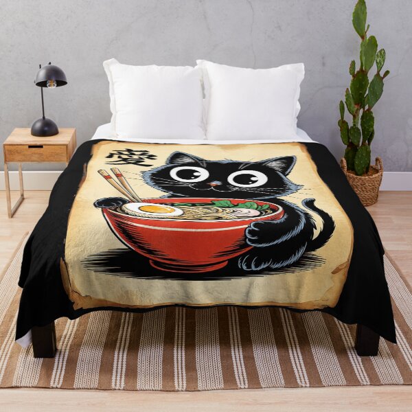 Item preview, Love Black Cat Ramen Japanese Food designed and sold by AmaXONIC.