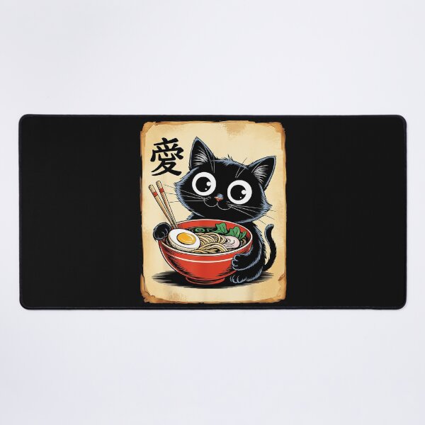 Item preview, Love Black Cat Ramen Japanese Food designed and sold by AmaXONIC.