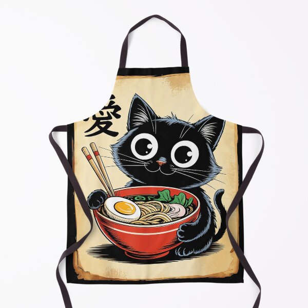 Item preview, Love Black Cat Ramen Japanese Food designed and sold by AmaXONIC.