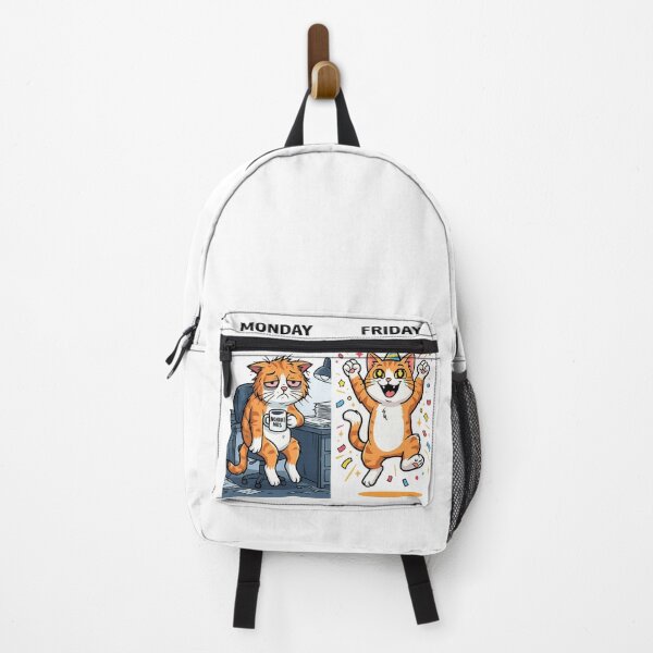 Item preview, Monday vs Friday Funny Cat Office Humor Relatable Gift designed and sold by irfanshikh.