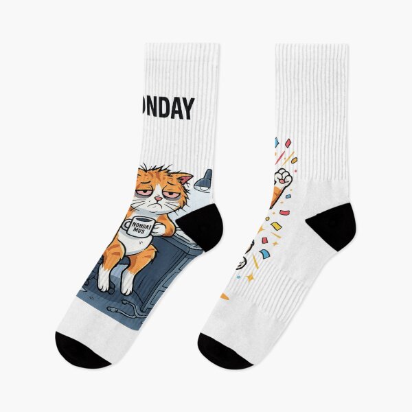 Item preview, Monday vs Friday Funny Cat Office Humor Relatable Gift designed and sold by irfanshikh.