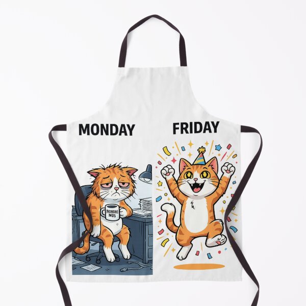 Item preview, Monday vs Friday Funny Cat Office Humor Relatable Gift designed and sold by irfanshikh.