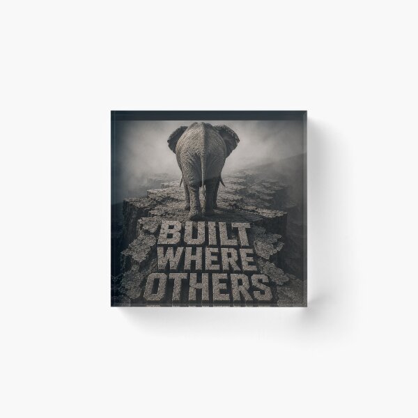 Item preview, Solo Founder Built Where Others Stop Elephant Brutalist Art Print designed and sold by SavannaStrikes.