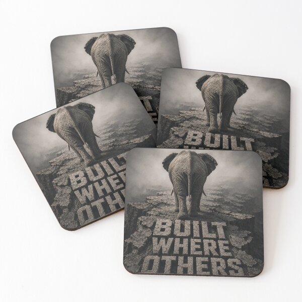 Item preview, Solo Founder Built Where Others Stop Elephant Brutalist Art Print designed and sold by SavannaStrikes.