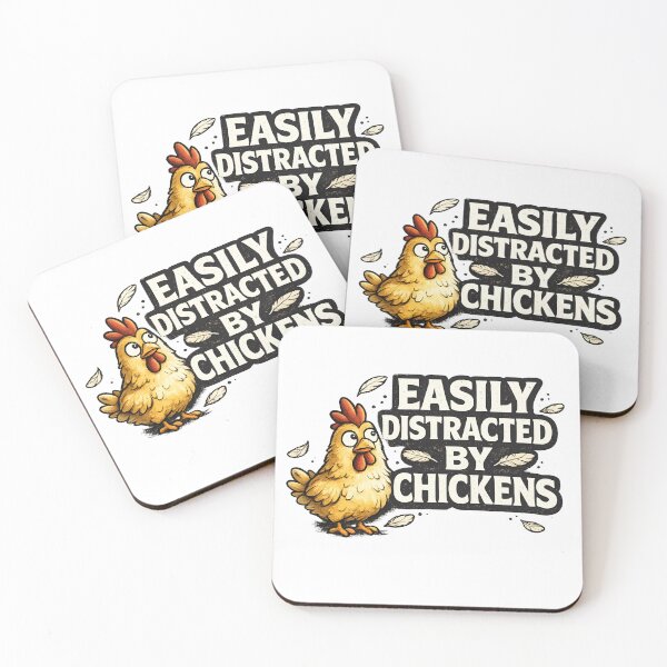 Item preview, Easily Distracted By Chickens Funny Chicken Lover Design designed and sold by PatiImagination.