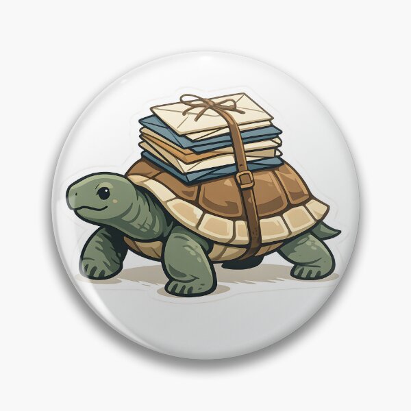 Item preview, Turtle Mail Carrier Minimal Animal Design designed and sold by Naviora.