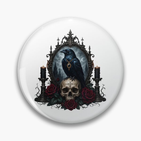 Item preview, Gothic Raven of the Dark Moon. designed and sold by HorrorInkStudio.