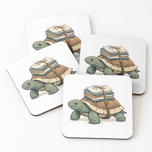 Item preview, Turtle Mail Carrier Minimal Animal Design designed and sold by Naviora.