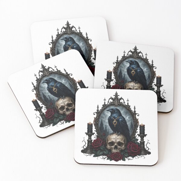 Item preview, Gothic Raven of the Dark Moon. designed and sold by HorrorInkStudio.