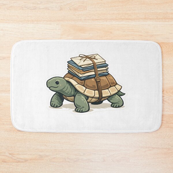 Item preview, Turtle Mail Carrier Minimal Animal Design designed and sold by Naviora.