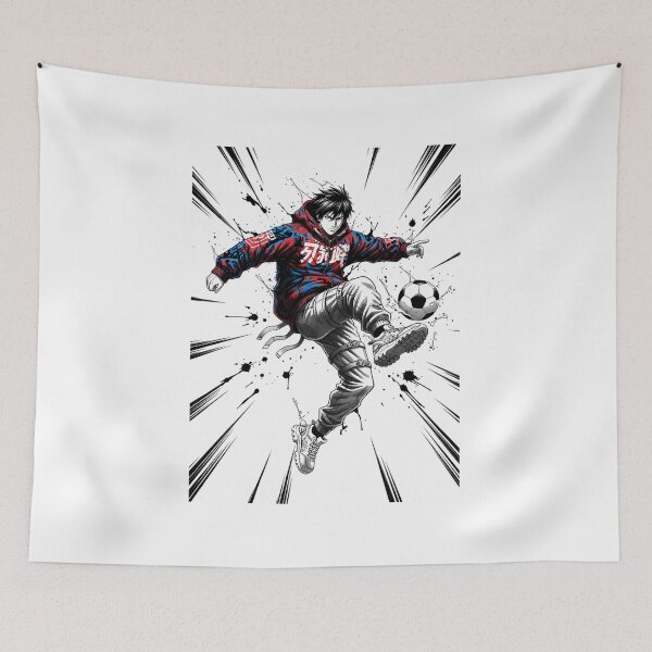 Item preview, Anime Manga Soccer Striker Dynamic Action Lines designed and sold by DripCultureLab.
