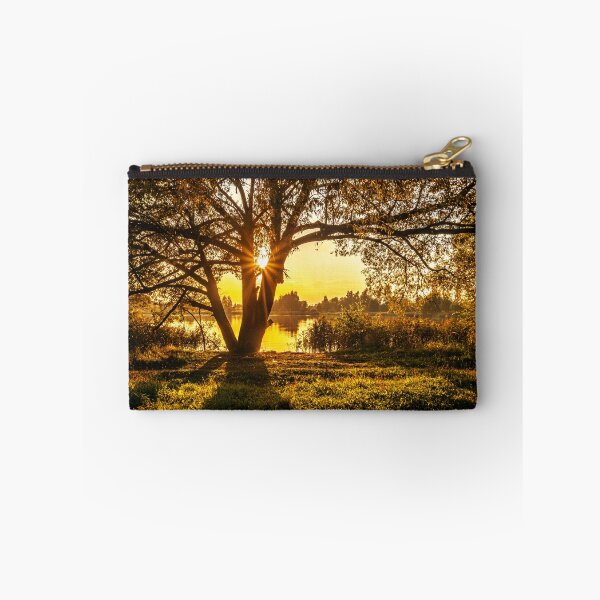 Item preview, Golden Sunset Tree Lens Flare Landscape with Lake designed and sold by MariaAbaza.