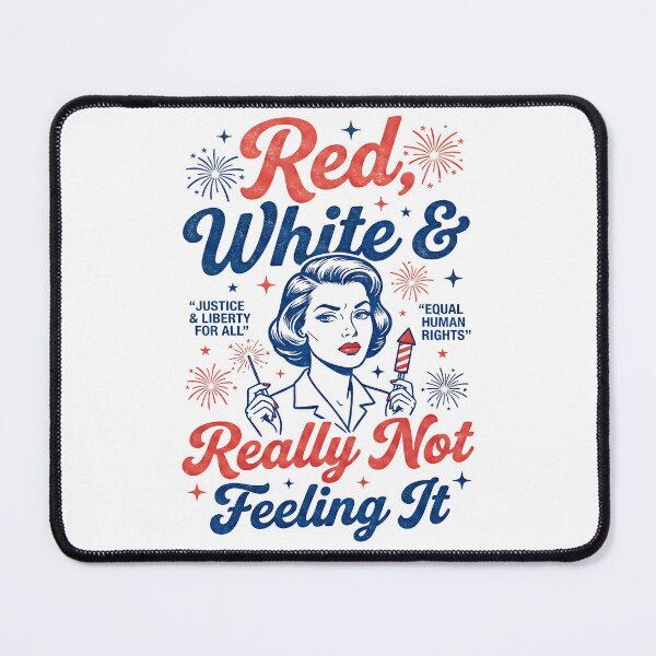 Item preview, Red, White & Really Not Feeling It Funny Patriotic Independence Day Shirt designed and sold by ArcaneArtistry.