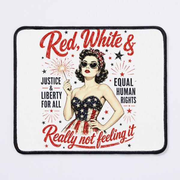 Item preview, Red, White & Really Not Feeling It Funny Patriotic Independence Day Shirt designed and sold by ArcaneArtistry.