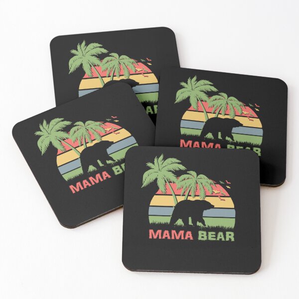Item preview, Mama Bear Tropical Sunset Palm Tree Silhouette designed and sold by marke770.