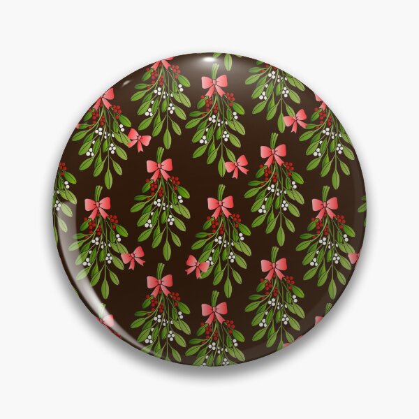 Item preview, Festive Mistletoe and Red Bow Pattern designed and sold by All About DigiCraft by Fedelina.