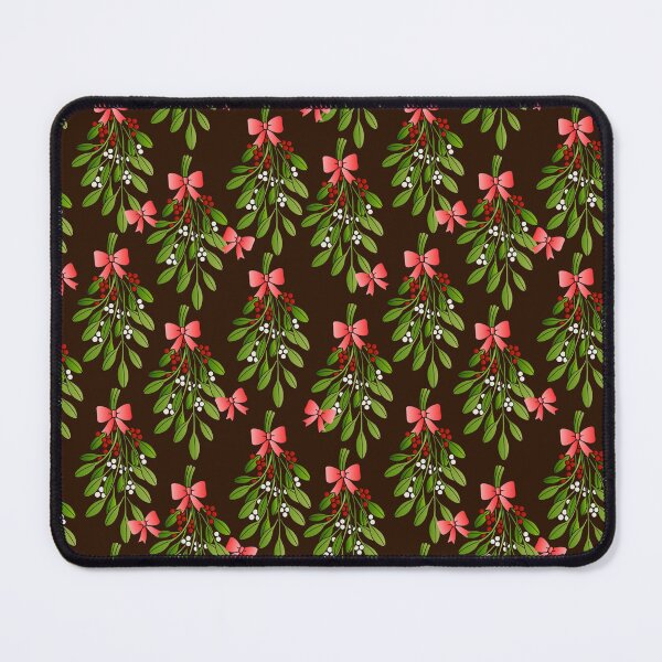 Item preview, Festive Mistletoe and Red Bow Pattern designed and sold by All About DigiCraft by Fedelina.