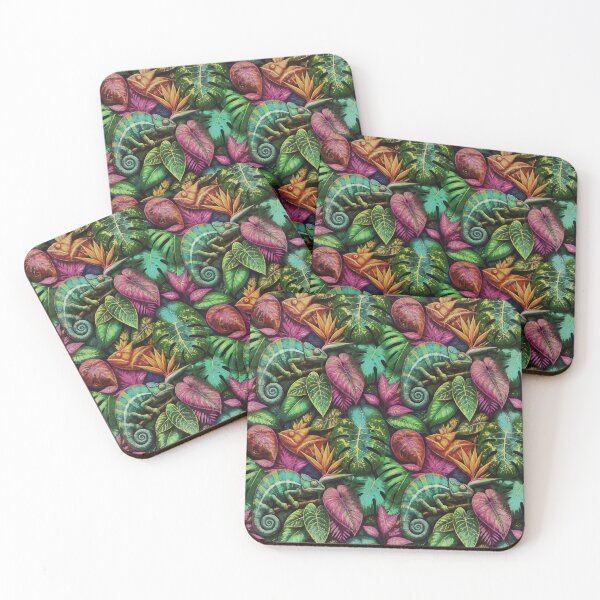 Item preview, Chameleon Jungle Dreams Seamless Surface Pattern designed and sold by taiche.