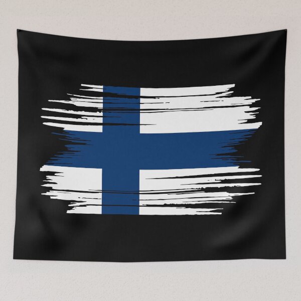 Item preview, Distressed Finland Flag designed and sold by shitpostee.