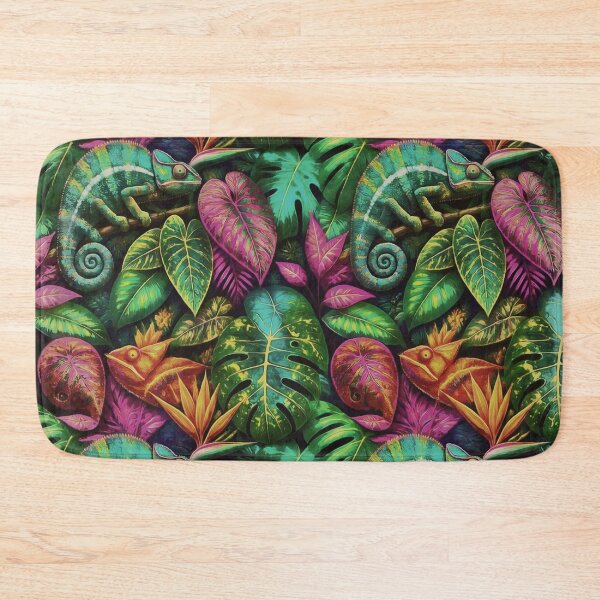 Item preview, Chameleon Jungle Dreams Seamless Surface Pattern designed and sold by taiche.
