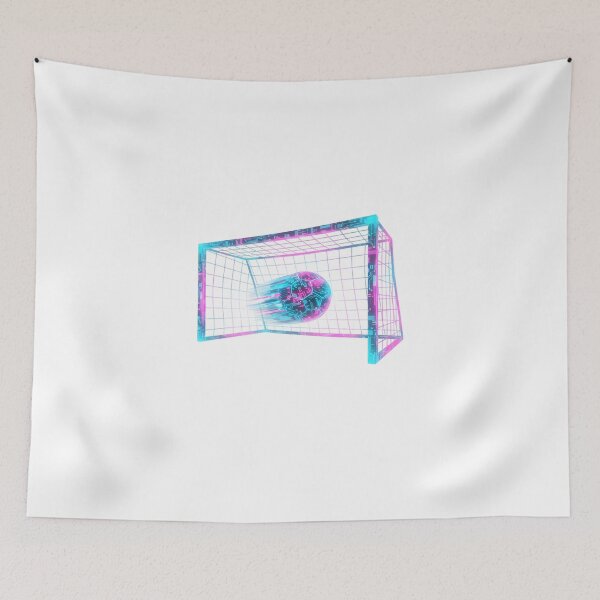 Item preview, Cyberpunk Neon Tech Soccer Ball Holographic Goal Net designed and sold by DripCultureLab.