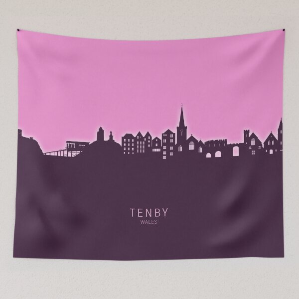 Item preview, Tenby Wales Skyline designed and sold by ArtPrints.