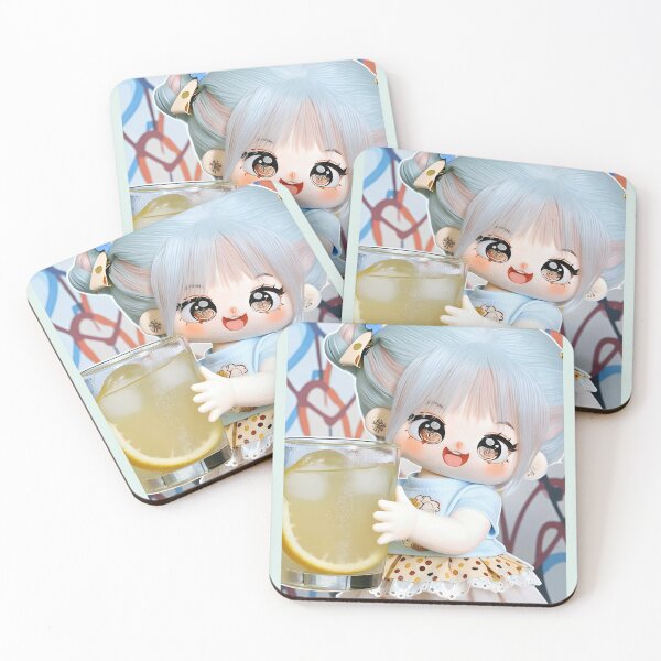 Item preview, Cute Pastel Doll with Lemonade – Kawaii Summer Vibes Art designed and sold by Nicole_83.