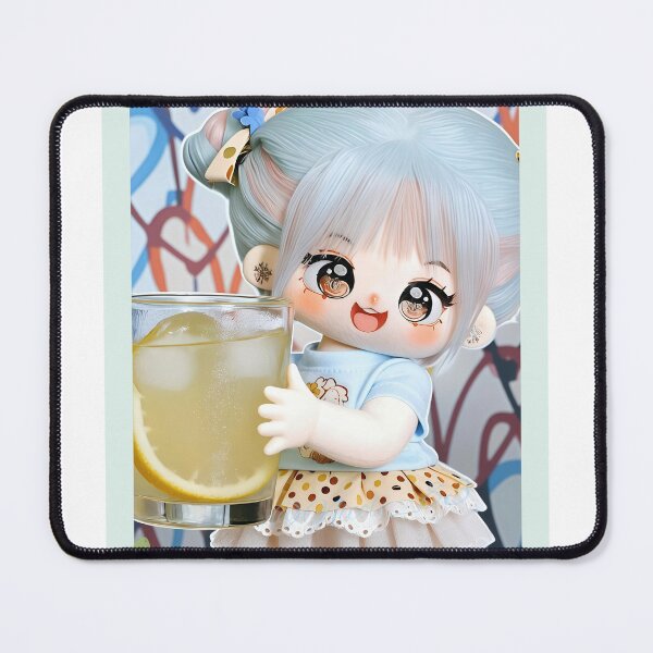Item preview, Cute Pastel Doll with Lemonade – Kawaii Summer Vibes Art designed and sold by Nicole_83.