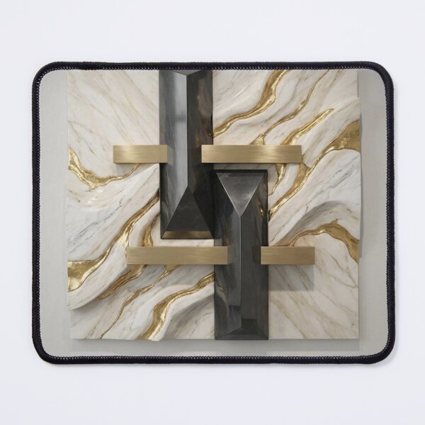 Item preview, Modern 3D Architectural Marble and Gold Relief designed and sold by Gifter-ly.