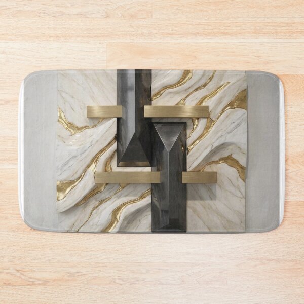 Item preview, Modern 3D Architectural Marble and Gold Relief designed and sold by Gifter-ly.