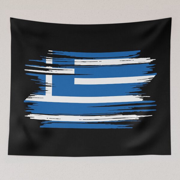 Item preview, Distressed Greece Flag designed and sold by shitpostee.