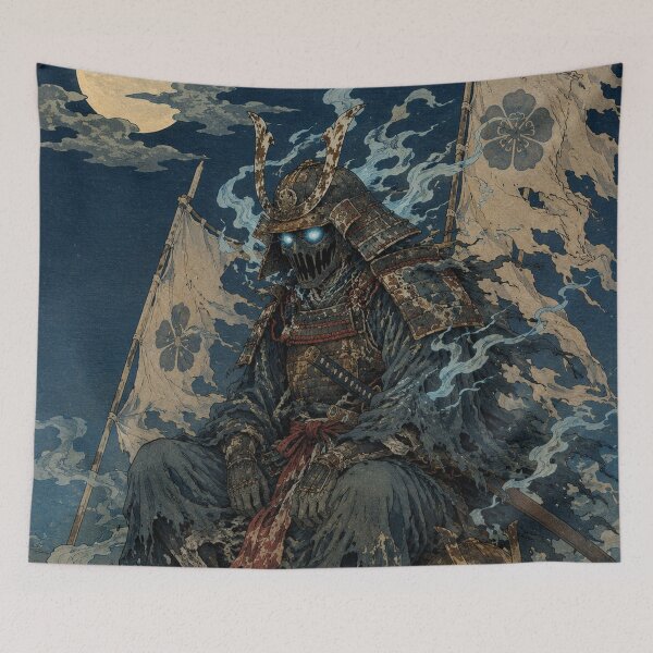 Item preview, Hollow Commander - Vintage Japanese Samurai Ghost Ukiyo-e Woodblock designed and sold by bapupa.
