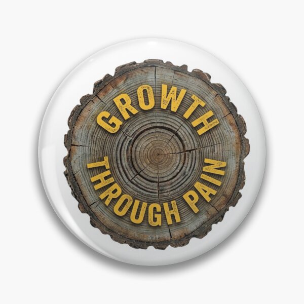 Item preview, Growth Through Pain Tree Ring Typography designed and sold by GiggleInkTees.
