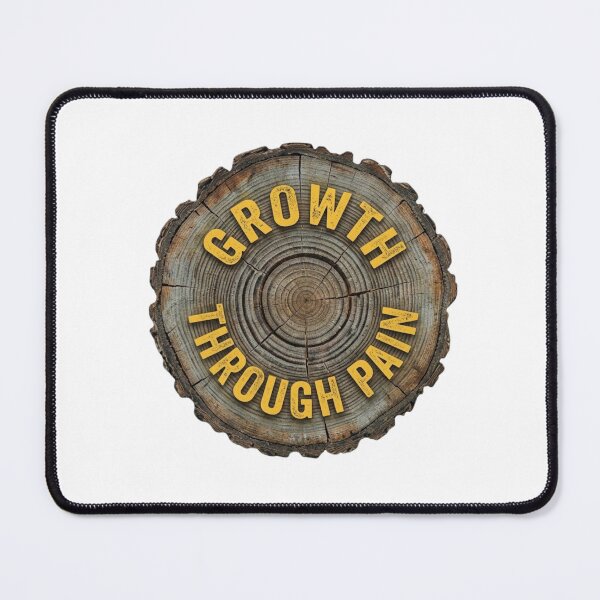 Item preview, Growth Through Pain Tree Ring Typography designed and sold by GiggleInkTees.