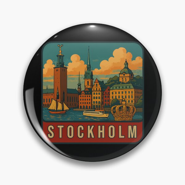 Item preview, Stockholm Travel Souvenir Sticker designed and sold by rogue-design.