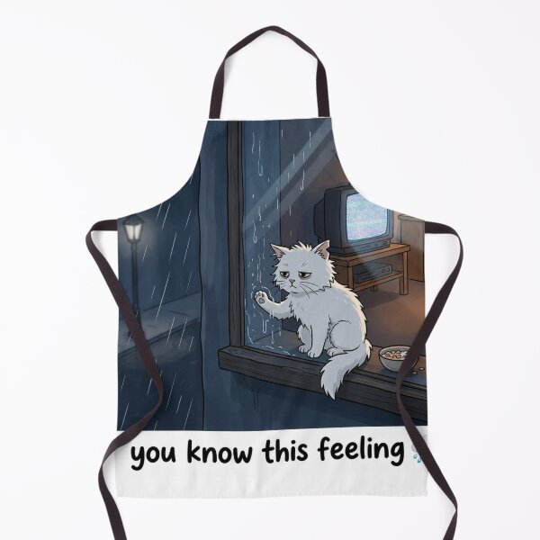 Item preview, Rainy Day Cat Window Sad Cozy You Know This Feeling Art designed and sold by irfanshikh.