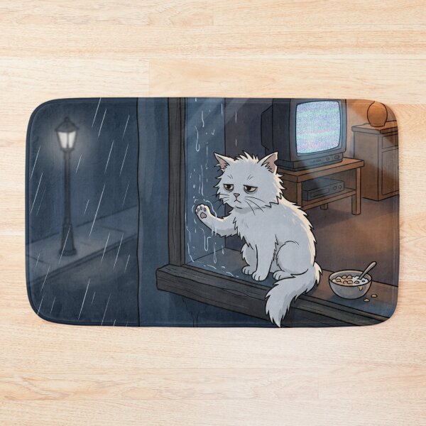 Item preview, Rainy Day Cat Window Sad Cozy You Know This Feeling Art designed and sold by irfanshikh.