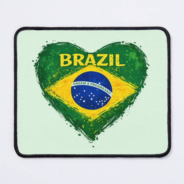 Item preview, Heart Shaped Brazil Flag Artistic Design designed and sold by LuisWorks.