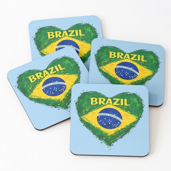 Item preview, Heart Shaped Brazil Flag Artistic Design designed and sold by LuisWorks.