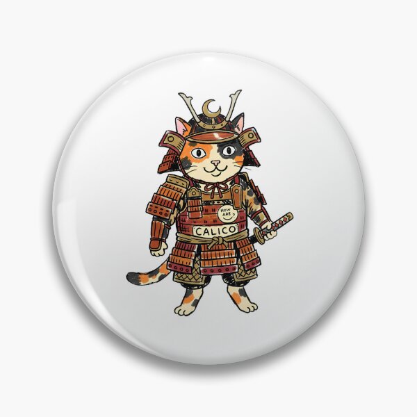 Item preview, Samurai Cat - Calico Neko Warrior of the Crescent Moon designed and sold by PM.