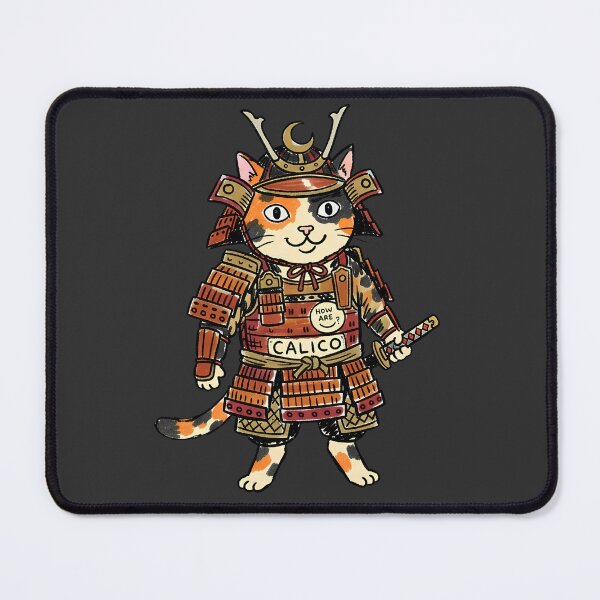 Item preview, Samurai Cat - Calico Neko Warrior of the Crescent Moon designed and sold by PM.