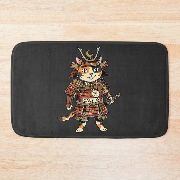 Item preview, Samurai Cat - Calico Neko Warrior of the Crescent Moon designed and sold by PM.