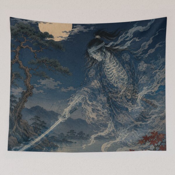 Item preview, Spirit Blade - Vintage Japanese Samurai Ghost Ukiyo-e Woodblock designed and sold by bapupa.