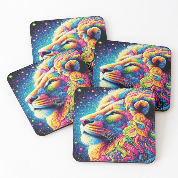Item preview, Cosmic Neon Lion Spirit designed and sold by FotoworldEdel.