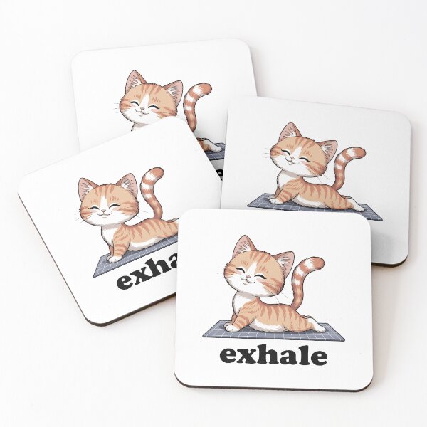 Item preview, Exhale Cat Yoga designed and sold by KD Merch.