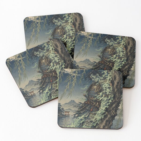 Item preview, Willow Wanderer - Vintage Japanese Samurai Ghost Ukiyo-e Woodblock designed and sold by bapupa.