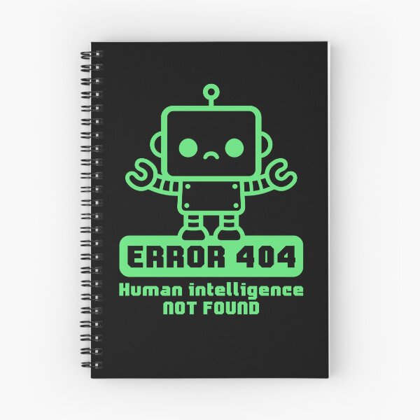 Item preview, ERROR 404: Human Intelligence Not Found - Sad Kawaii Robot Line Art designed and sold by NemiMakeit.