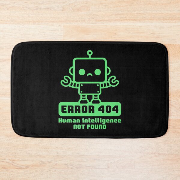 Item preview, ERROR 404: Human Intelligence Not Found - Sad Kawaii Robot Line Art designed and sold by NemiMakeit.